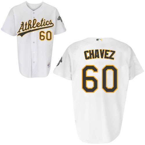 Jesse Chavez #60 Youth Baseball Jersey-Oakland Athletics Authentic Home White Cool Base MLB Jersey